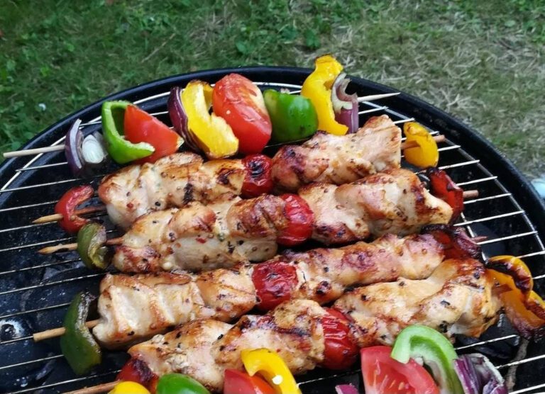 Barbecuing Kebabs