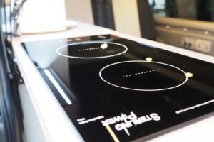 Twin Electric Induction Hob in the NV350