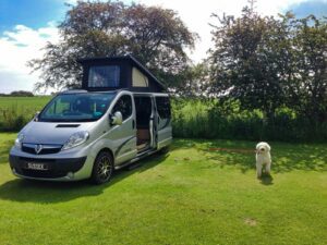 campervan and dog