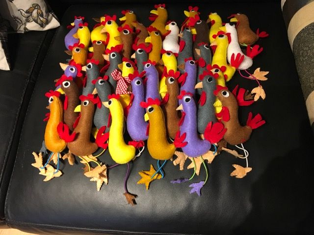 colorful chicken dolls