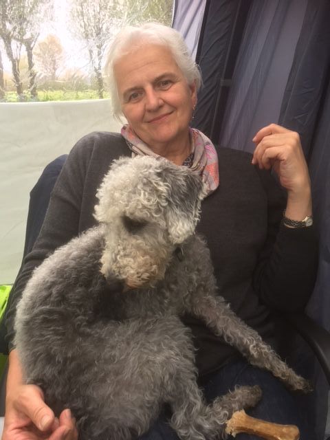 Sue with her dog Ted
