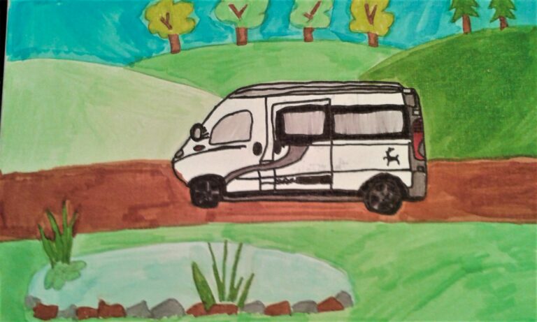 campervan drawing